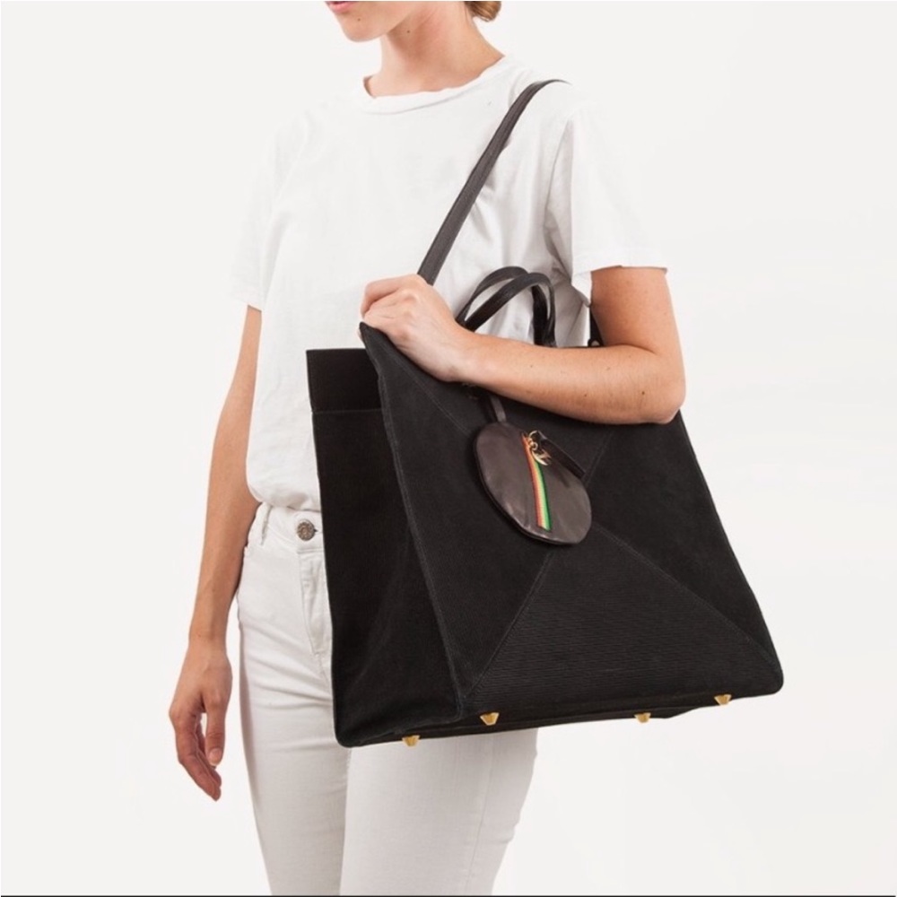 Clare V Simple Tote Black Suede